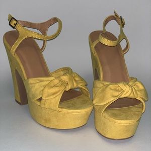 Mustard Chunky Heels